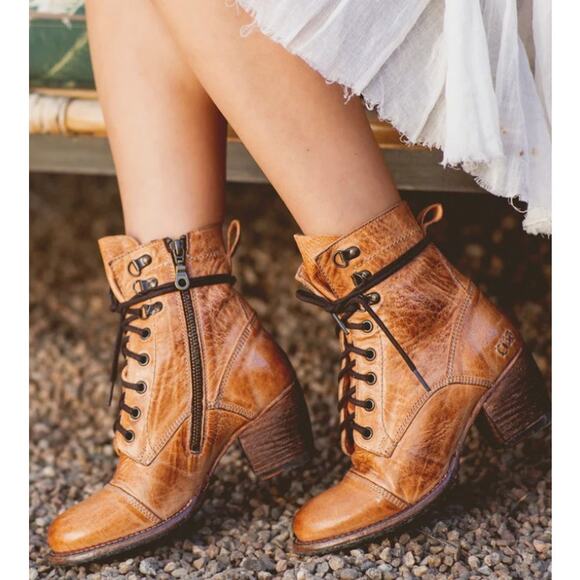 Bed I Stu Judgement Boots Tan Smooth Leather Size 7 NWT Chic Comfy Classic - Picture 1 of 12